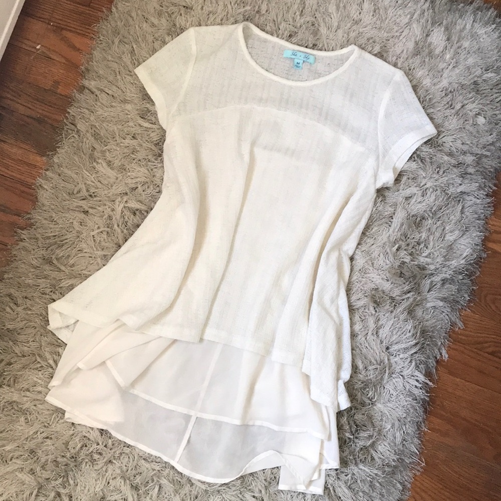 She and Sky Cream Colored Tunic